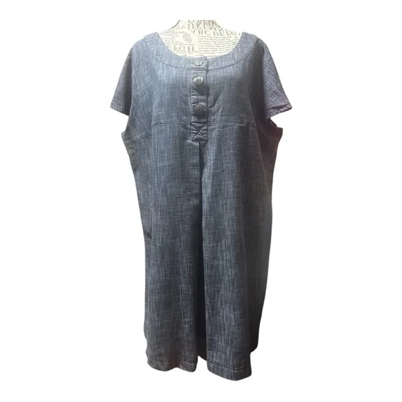 Ashley Stewart | Dresses | Ashley Stewart Blue Jean Dress Size 8 | Poshmark